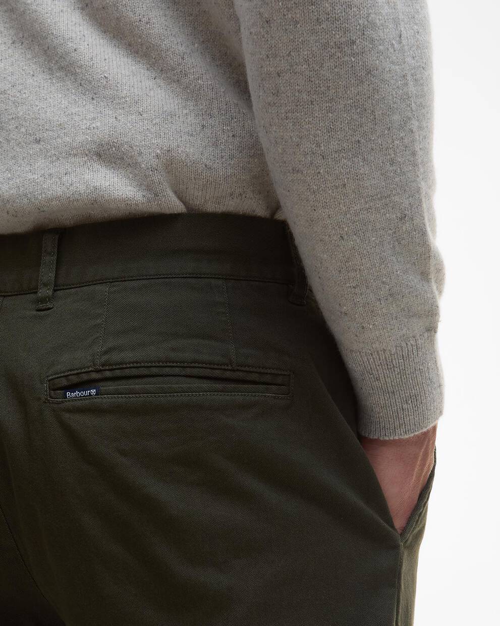 Washed Stretch Tailored Trousers