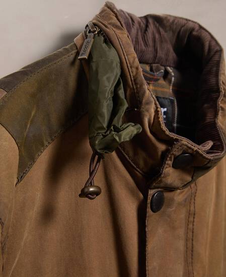 Barbour Re-loved Men's Corbridge Waxed Jacket - Size XL Olive