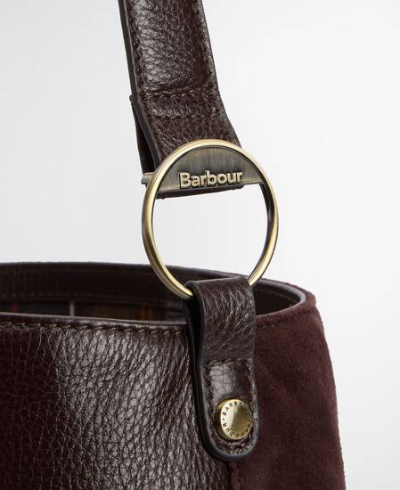 Cedar Suede Bucket Bag Dark Brown