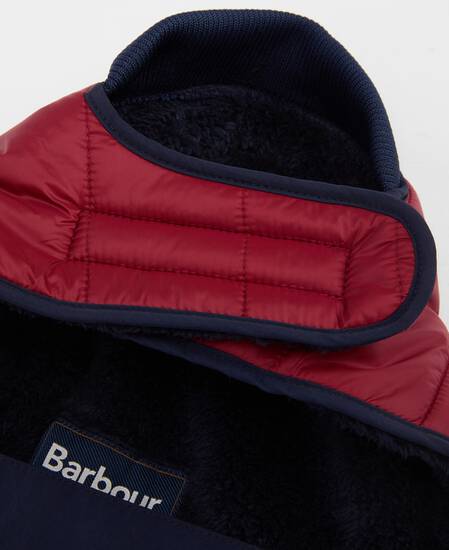 Brampton Quilted Dog Coat Red/Navy