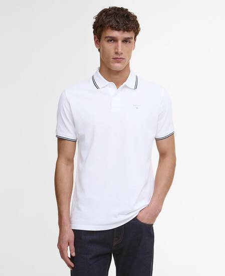 Fielding Tailored Short-Sleeved Polo Shirt White Fielding Tailored Short-Sleeved Polo Shirt White