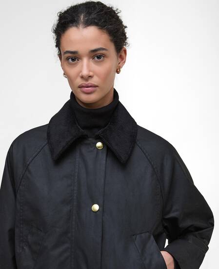 Giacca cerata lunga Beadnell Black/Classic Giacca cerata lunga Beadnell Black/Classic