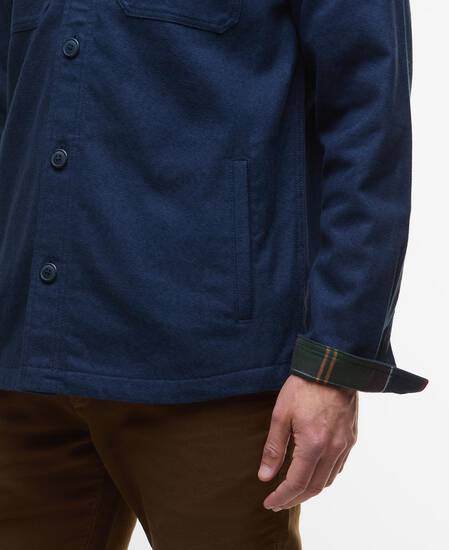 Giles Twill Overshirt Navy