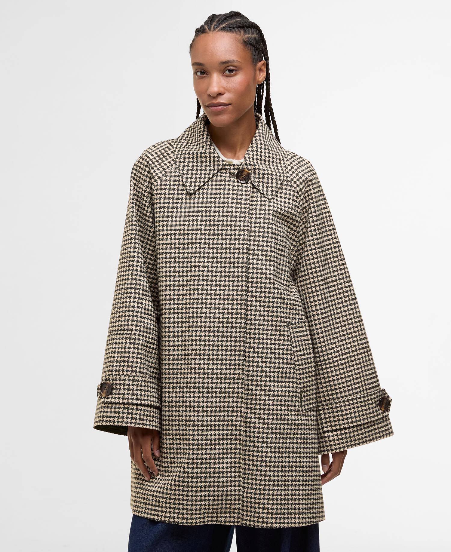 Kennedy Check Showerproof Jacket Sage Houndstooth/Mist image number 0