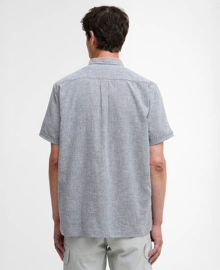 Firth Textured Short-Sleeved Relaxed Shirt Dusk Blue