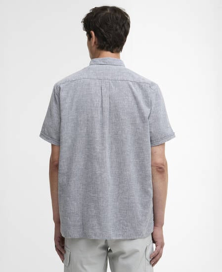 Firth Textured Short-Sleeved Relaxed Shirt Dusk Blue