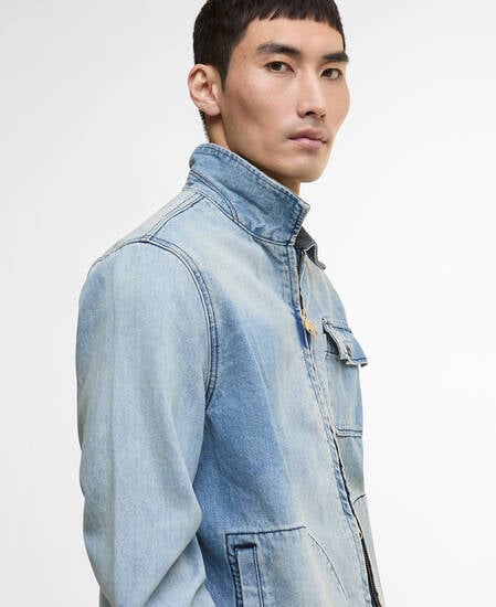 Overshirt in denim lavato Meteor Vintage