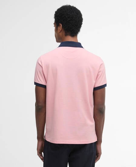 Polo Lynmouth con dettagli a contrasto Mineral Pink