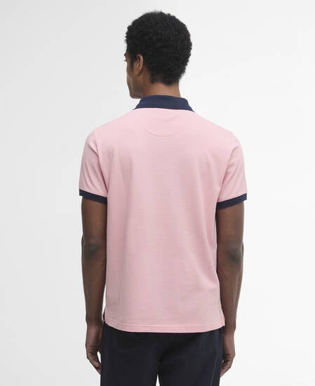 Polo Lynmouth con dettagli a contrasto Mineral Pink