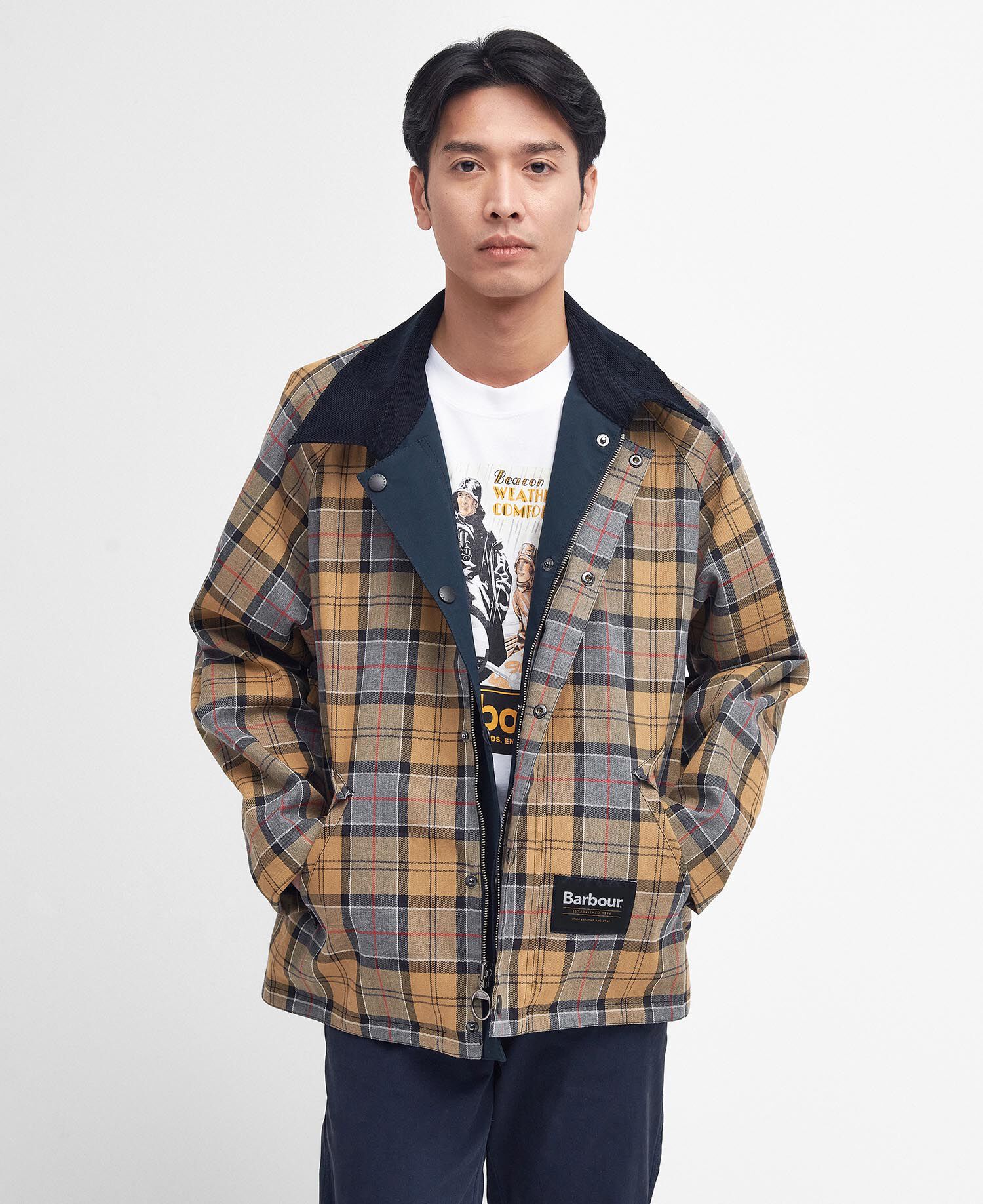 Oversized Reversible Transporter Jacket Navy-Dress