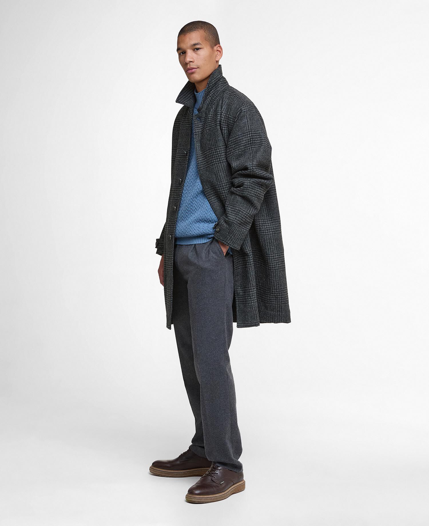 Supreme Loro Piana Wool Trench Coat Wool Windowpane Overcoat