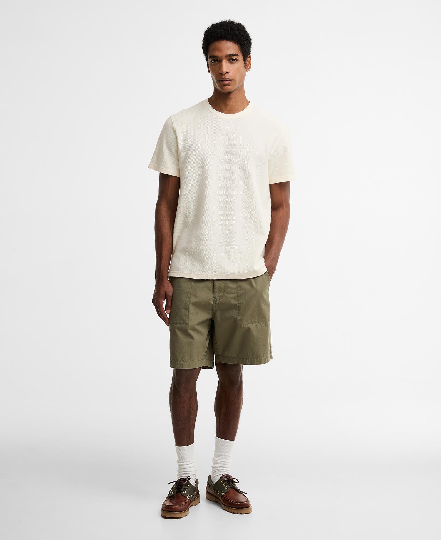 Lingdale Textured Tailored T-Shirt Whisper White