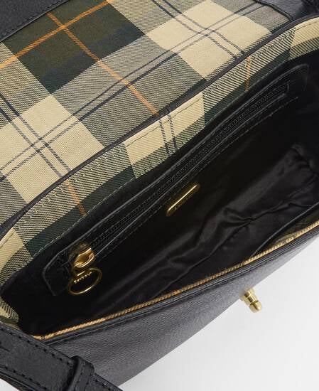 Rosa Leather Crossbody Bag Black