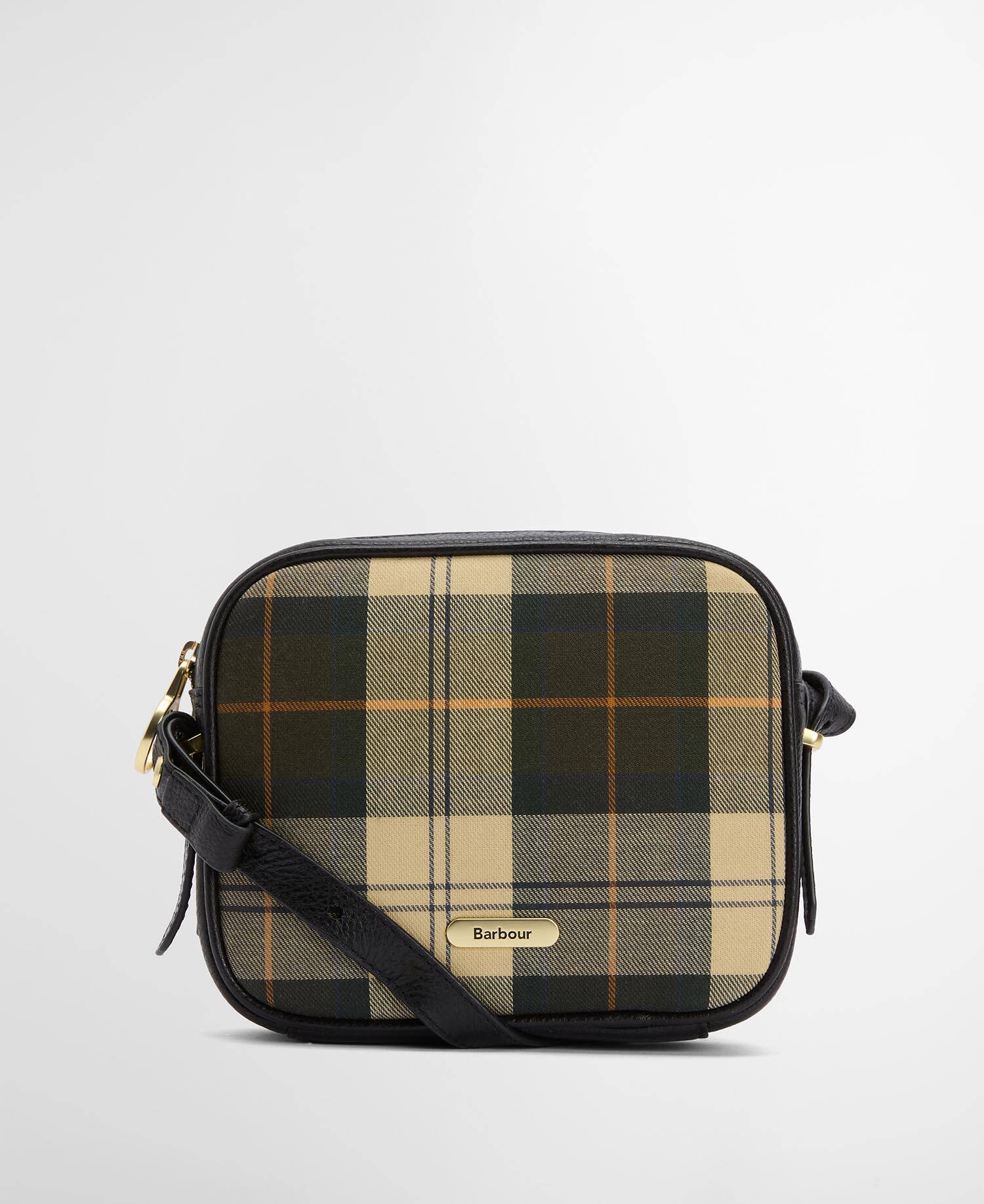 Borsa a tracolla con motivo tartan Daphne image number 0