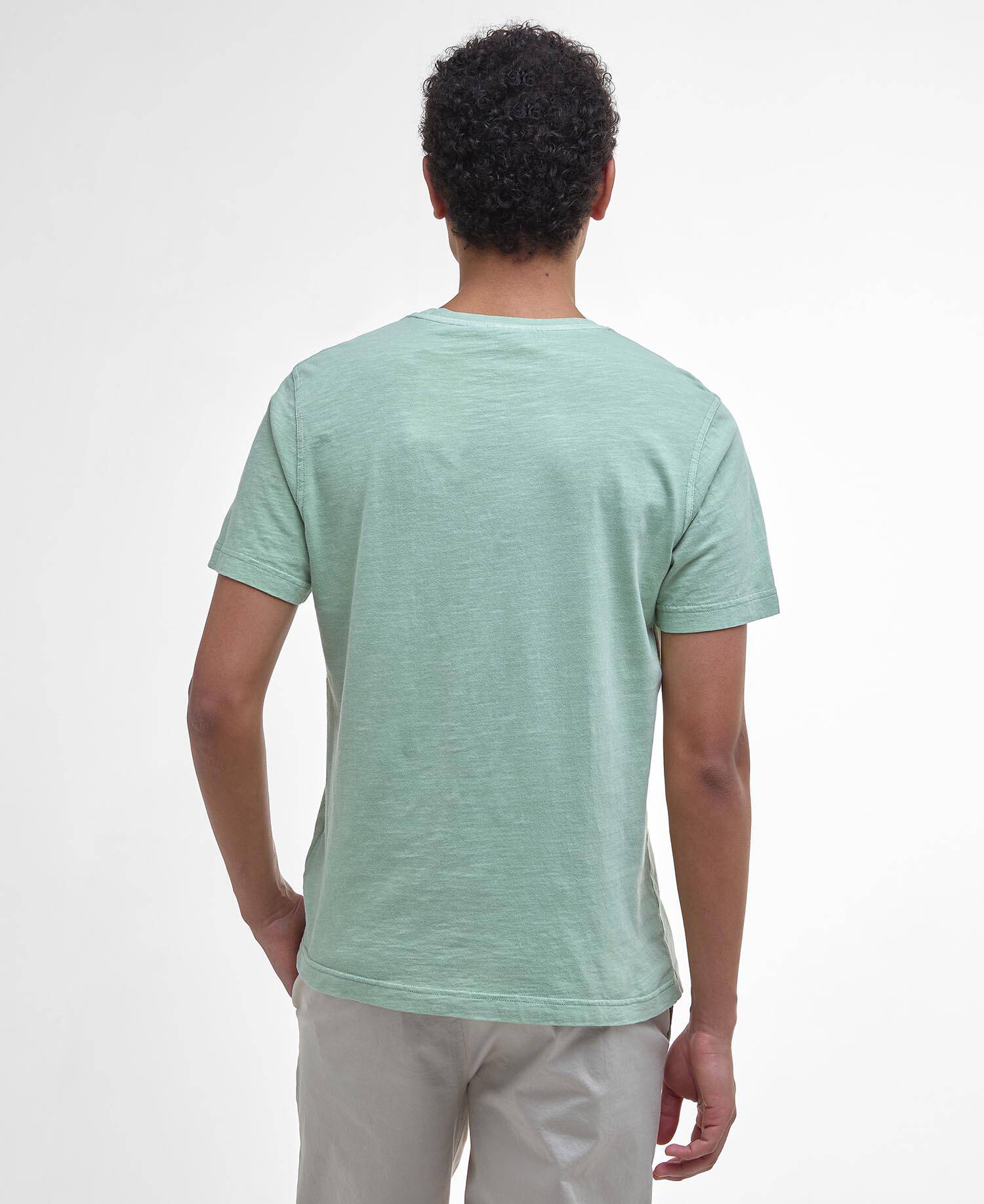 T-shirt con taschino tinta con pigmenti image number 2