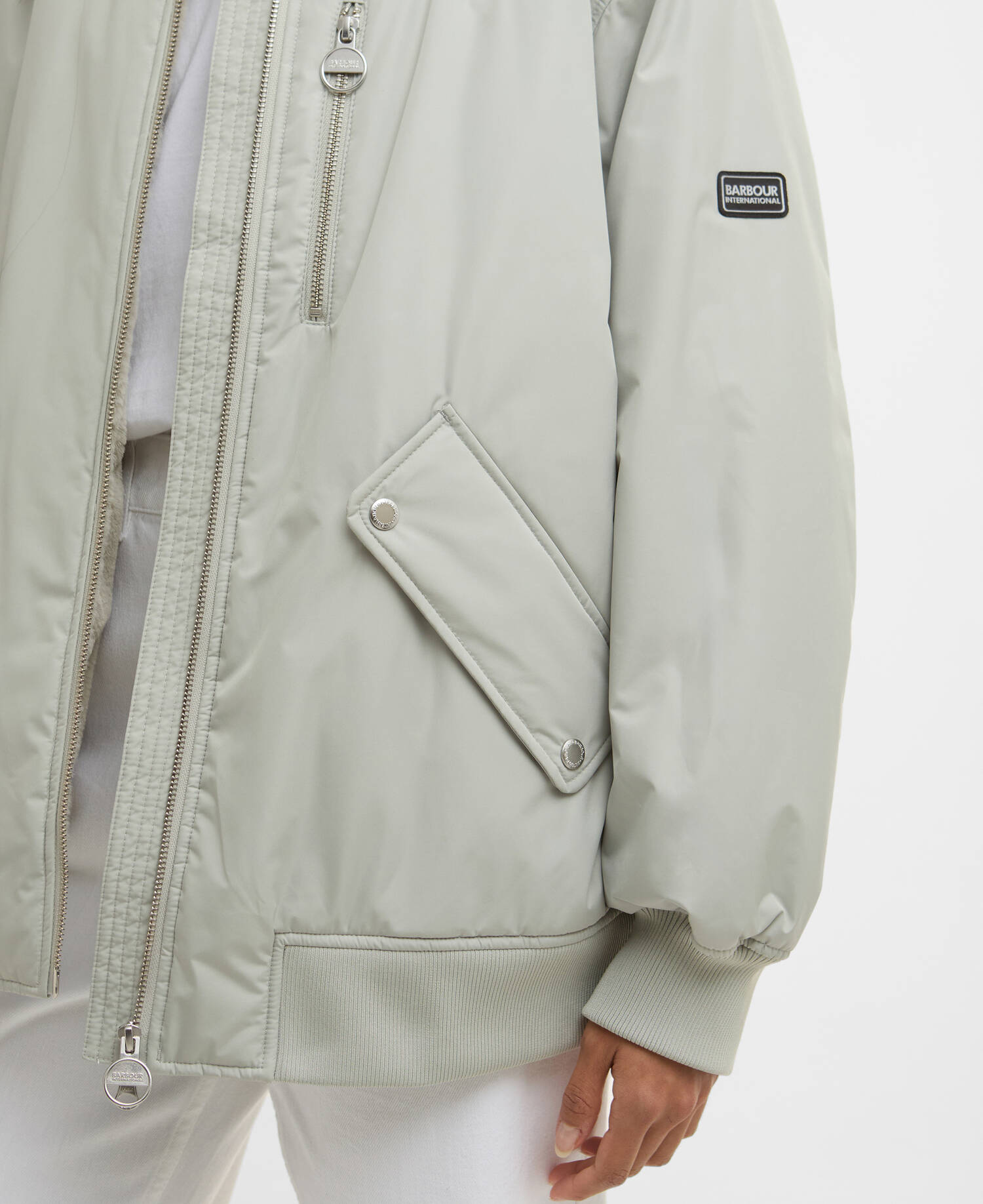 Kuala Showerproof Bomber Jacket Glacier Grey image number 4