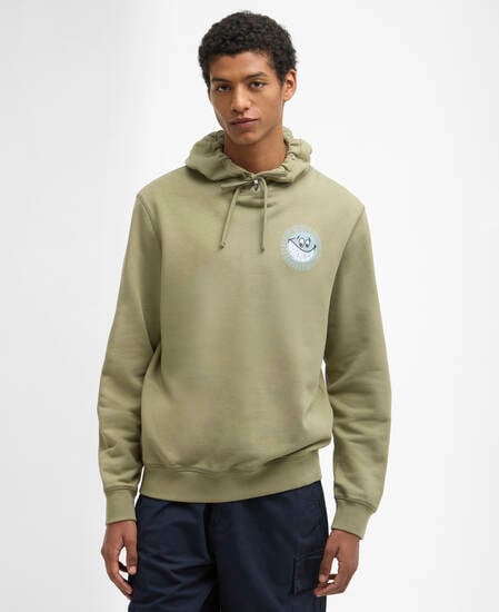 Hoodie Fields Bleached Olive