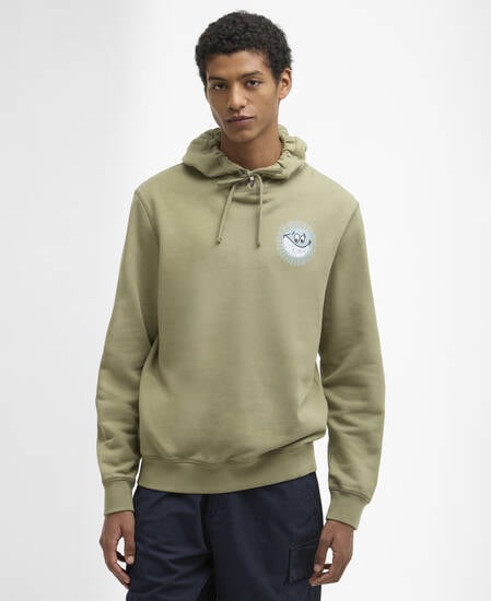 Hoodie Fields Bleached Olive