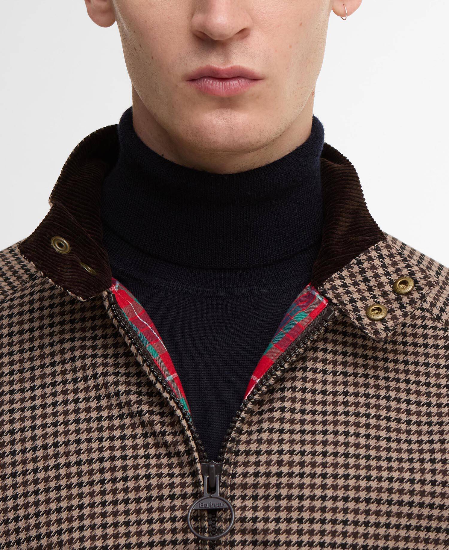 Barbour x Baracuta Porton Showerproof Jacket Brown Houndstooth image number 3