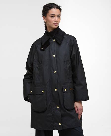 Giacca cerata lunga Beadnell Black/Classic Giacca cerata lunga Beadnell Black/Classic