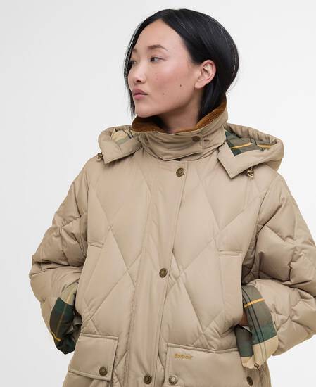 Longline Yasmin Down Puffer Jacket Light Trench