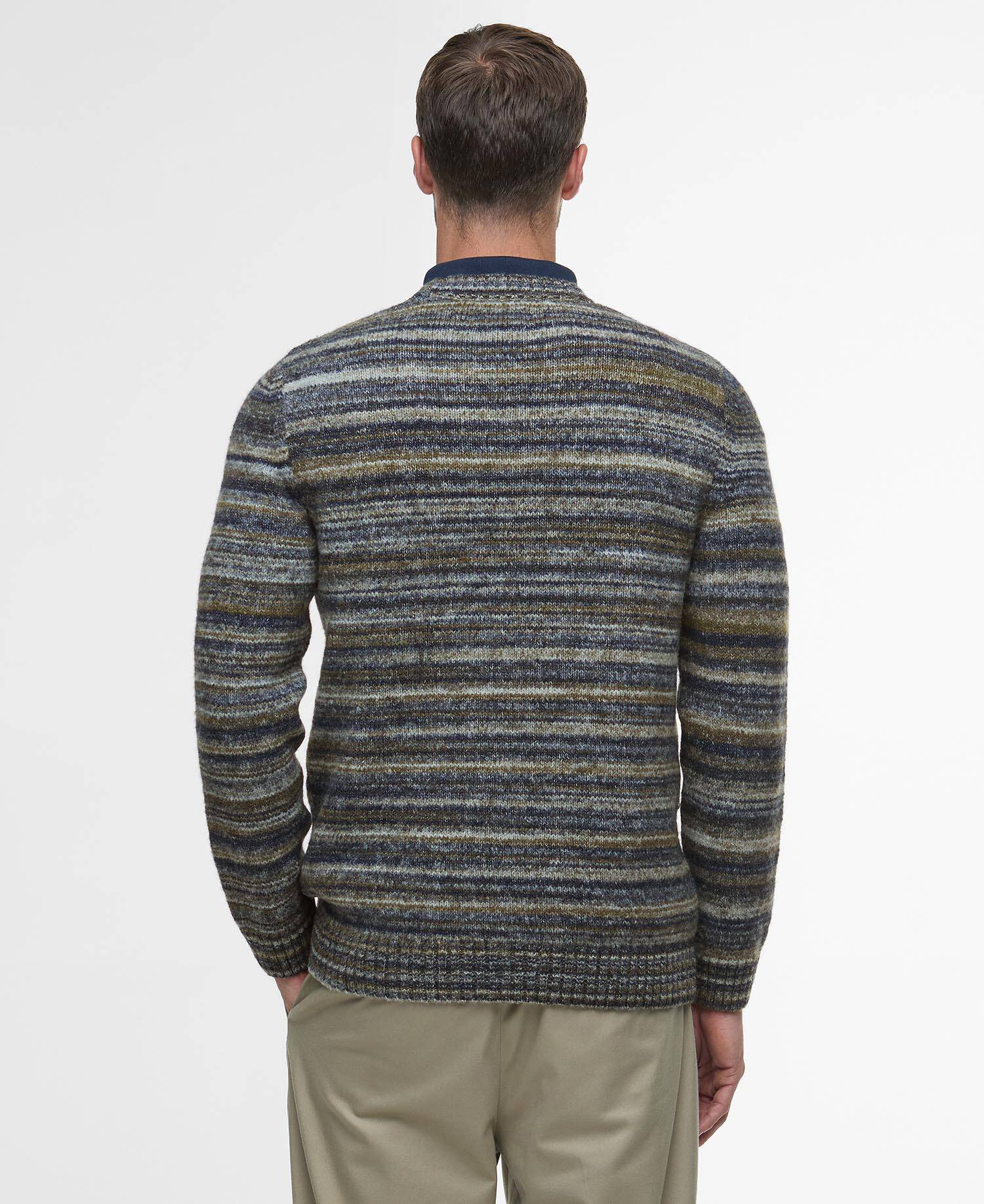 Pateley Striped Crew Neck Jumper Inky Marl image number 2