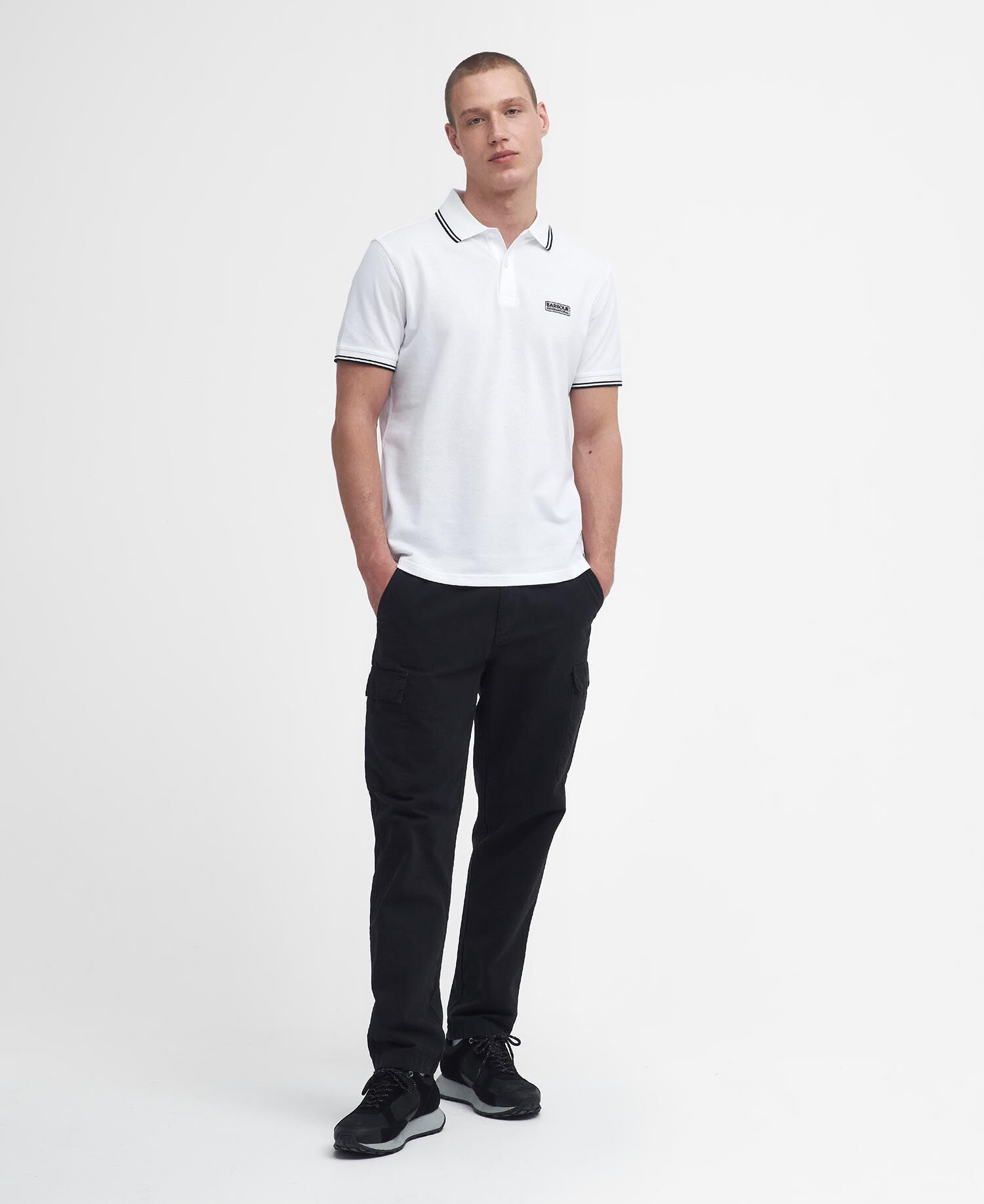 Evan Short-Sleeved Polo Shirt Classic White