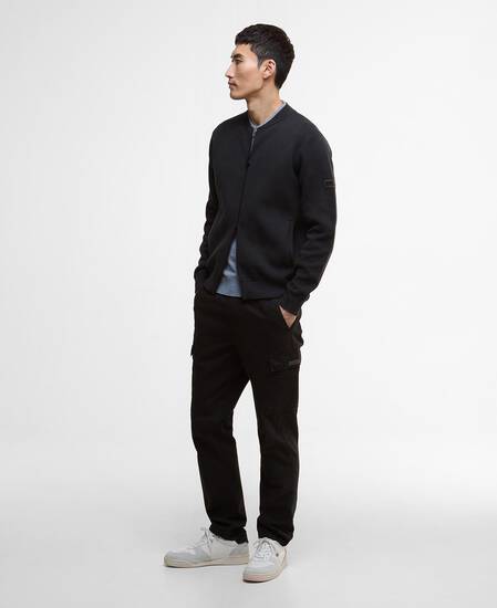 Patrick Bomber Zip Through Cardigan Black