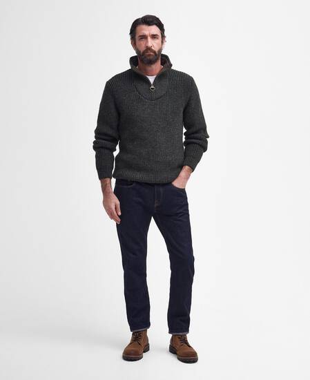 New Tyne Half-Zip Jumper Olive