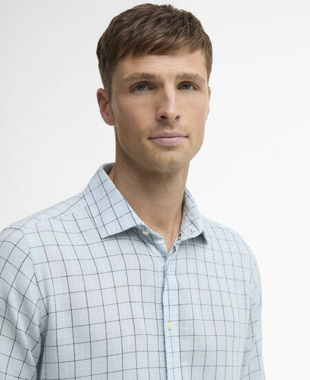 Belleview Tattersall Tailored Shirt Sky