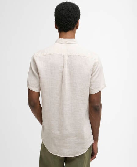 Linton Linen Short-Sleeved Tailored Shirt Mist