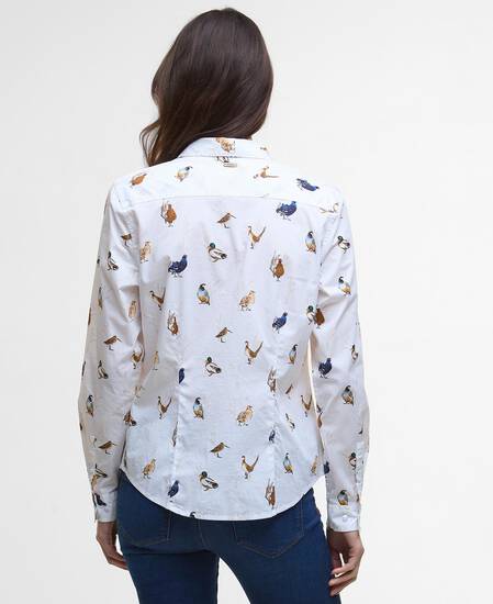 Camicia Brambles a maniche lunghe dalla vestibilità leggermente aderente Bird Print