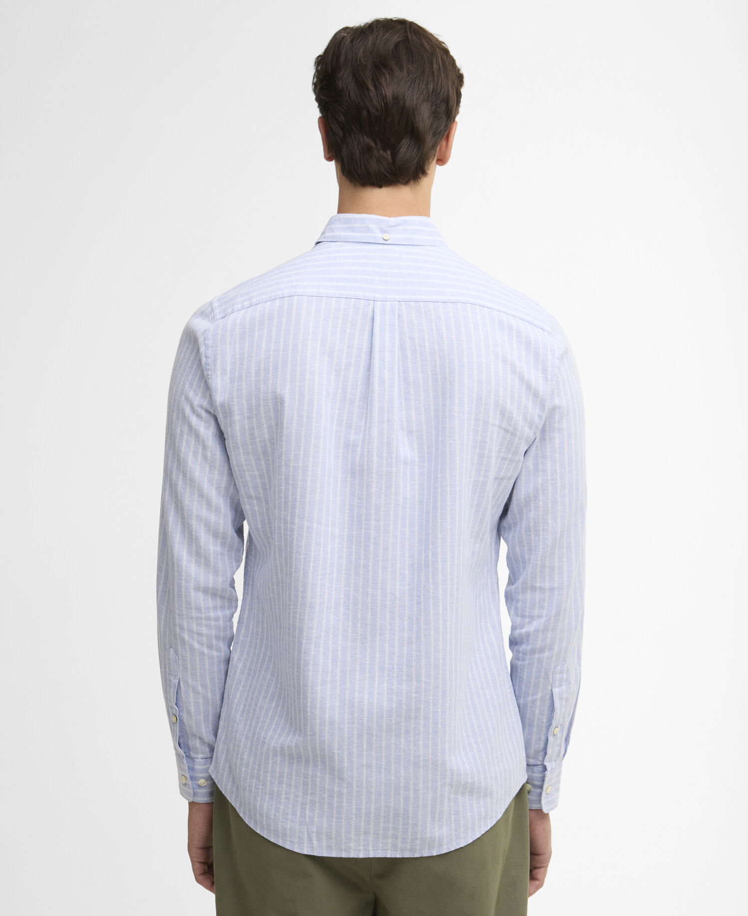 Nelson Striped Long-Sleeved Tailored Shirt Blue
