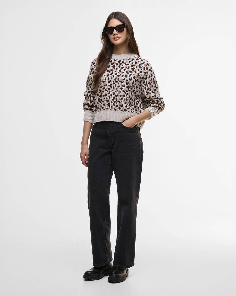 Harley Printed Crew Neck Jumper