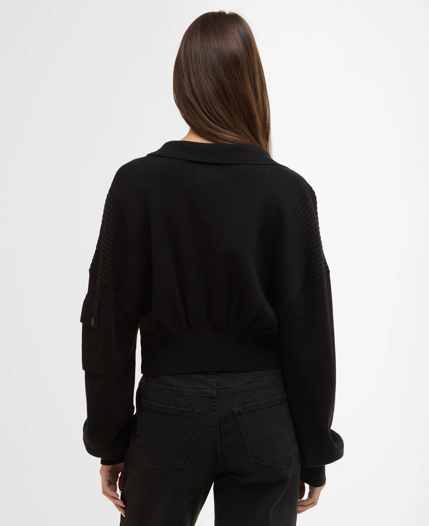 Gigi Knitted Bomber Black image number 2
