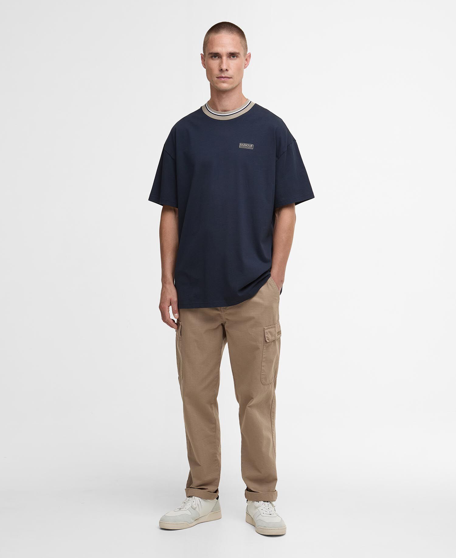 Taley Tipped T-Shirt Navy