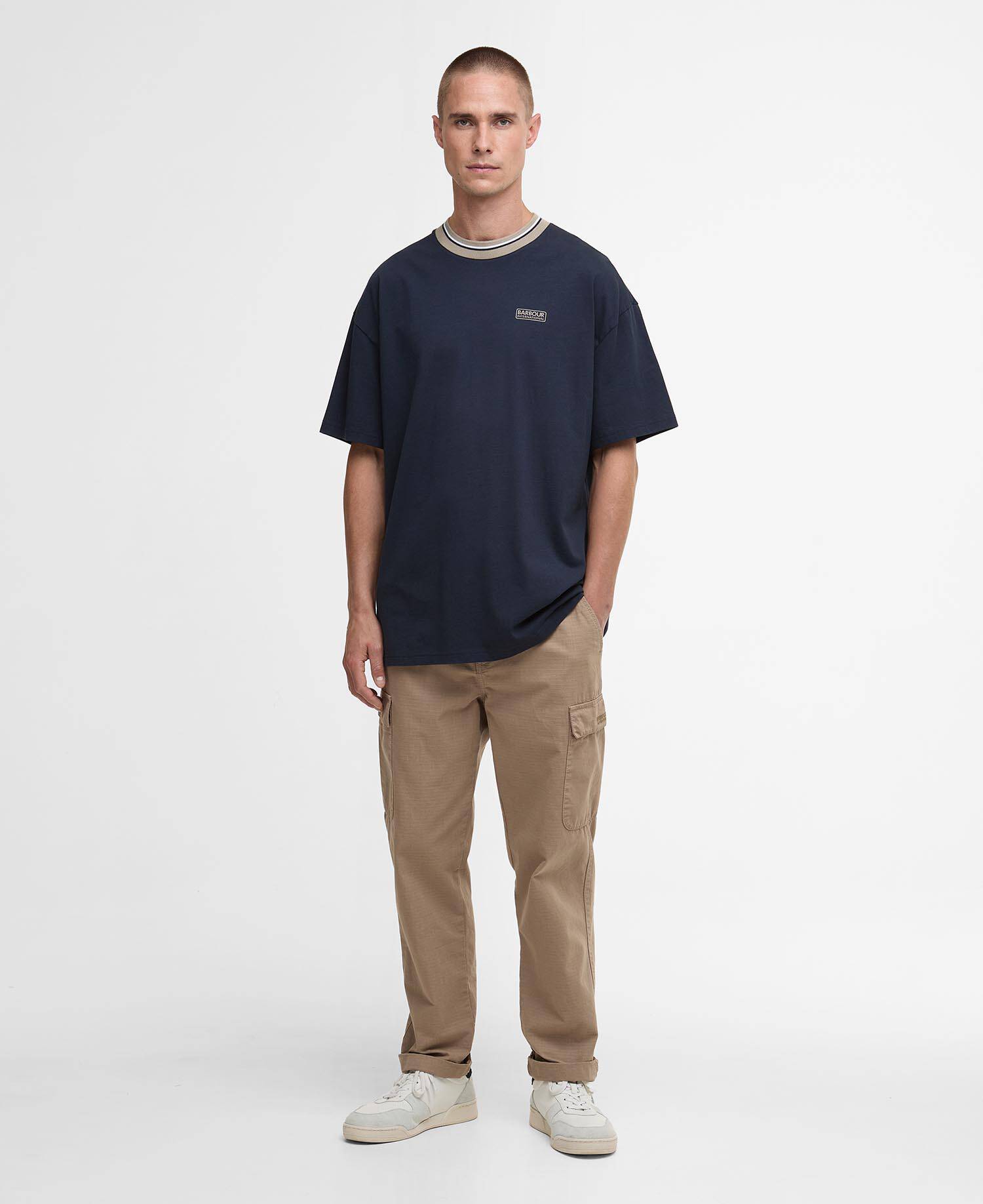 Taley Tipped T-Shirt Navy image number 1