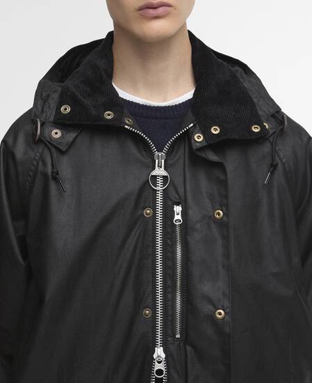 Barbour for Margaret Howell Waxed Parka Black