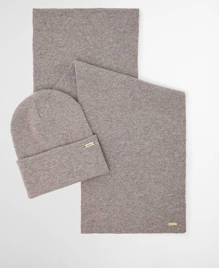 Winona Beanie and Scarf Gift Set Taupe