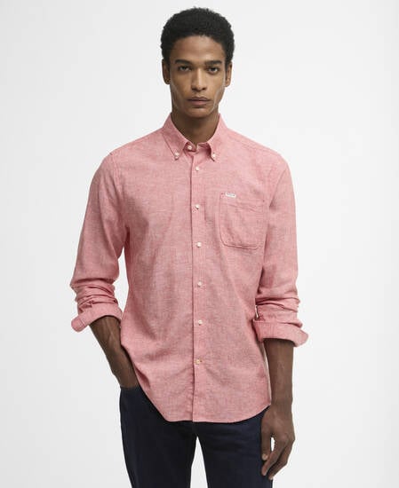 Nelson Tailored Long-Sleeved Shirt Red