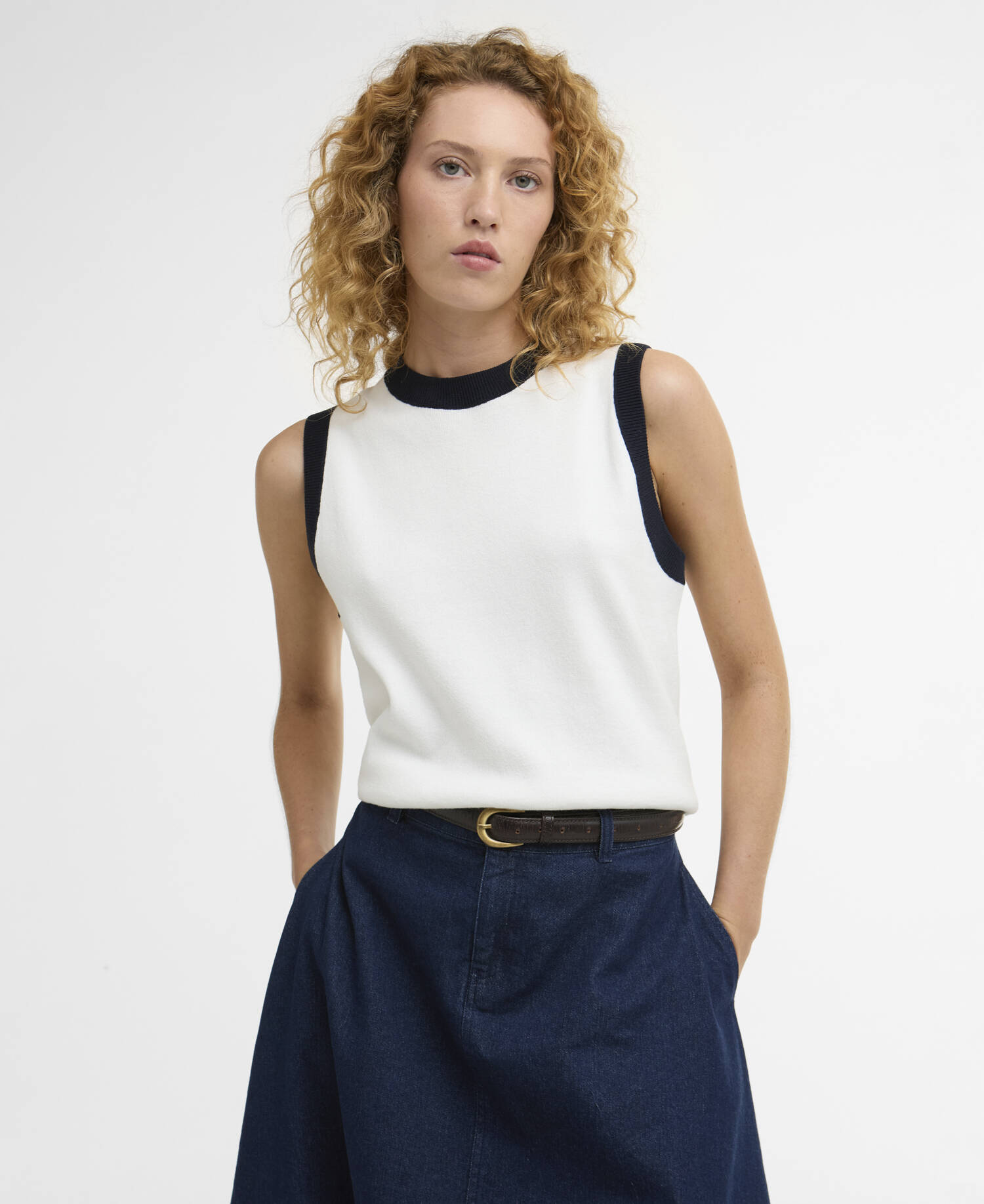Gonna midi in denim Maia Rinse Wash image number 3