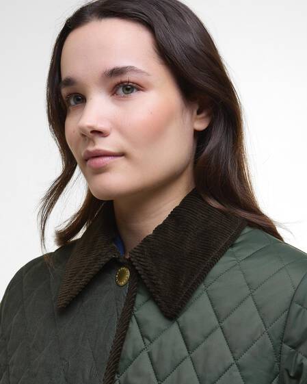 Giacca trapuntata Meryl Olive/Ancient Tartan