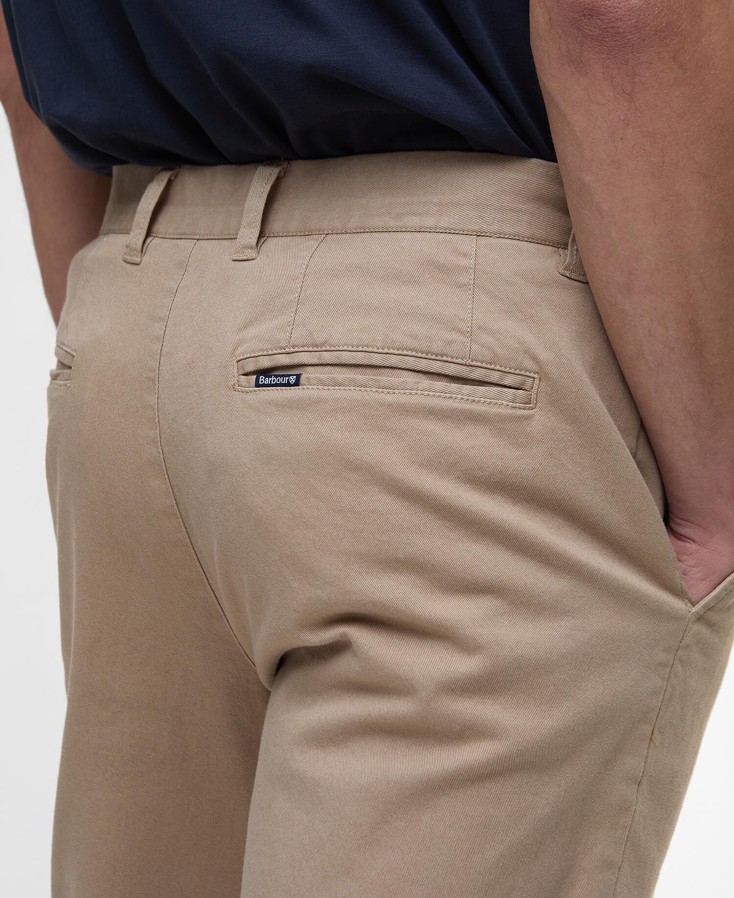 Washed Stretch Tailored Trousers Washed Stone