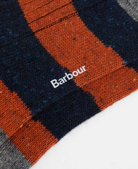 Houghton Stripe Socks Navy-Ginger Houghton Stripe Socks Navy-Ginger