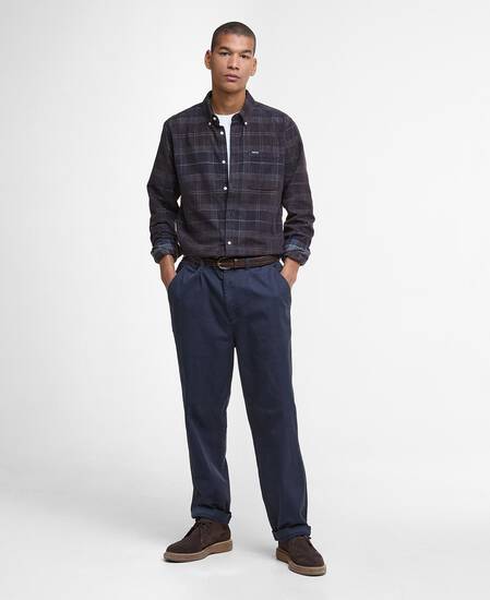 Blair Tailored Long-Sleeved Shirt Midnight Oak Tartan