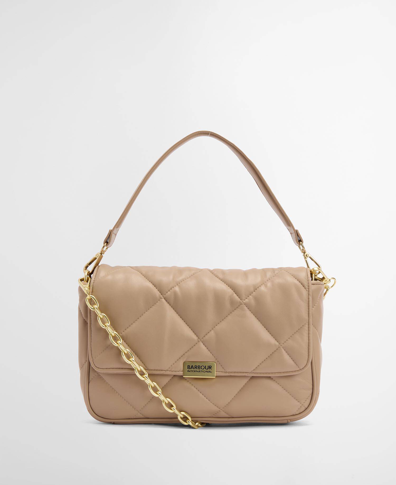 Soft Quilted Shoulder Bag Camel image number 1