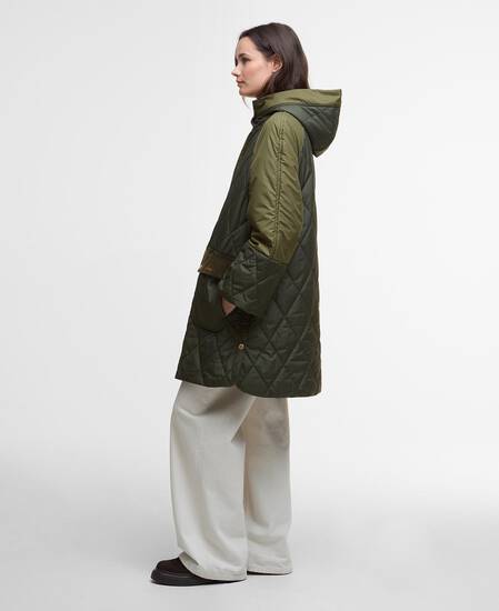 Elspeth Quilted Jacket Olive/Dark Moss/Ancient Tartan