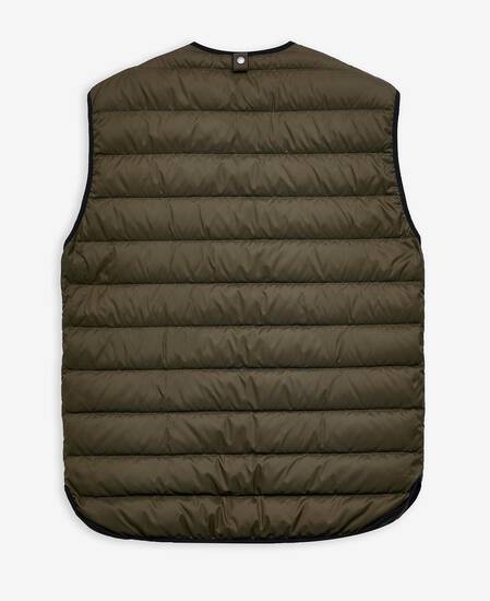 Gilet reversibile in piuma d’oca Olive Multi