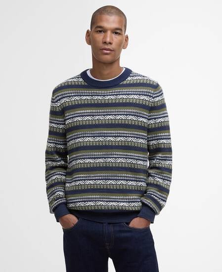 Pullover Topcliffe Fair Isle Rundhalsausschnitt Navy
