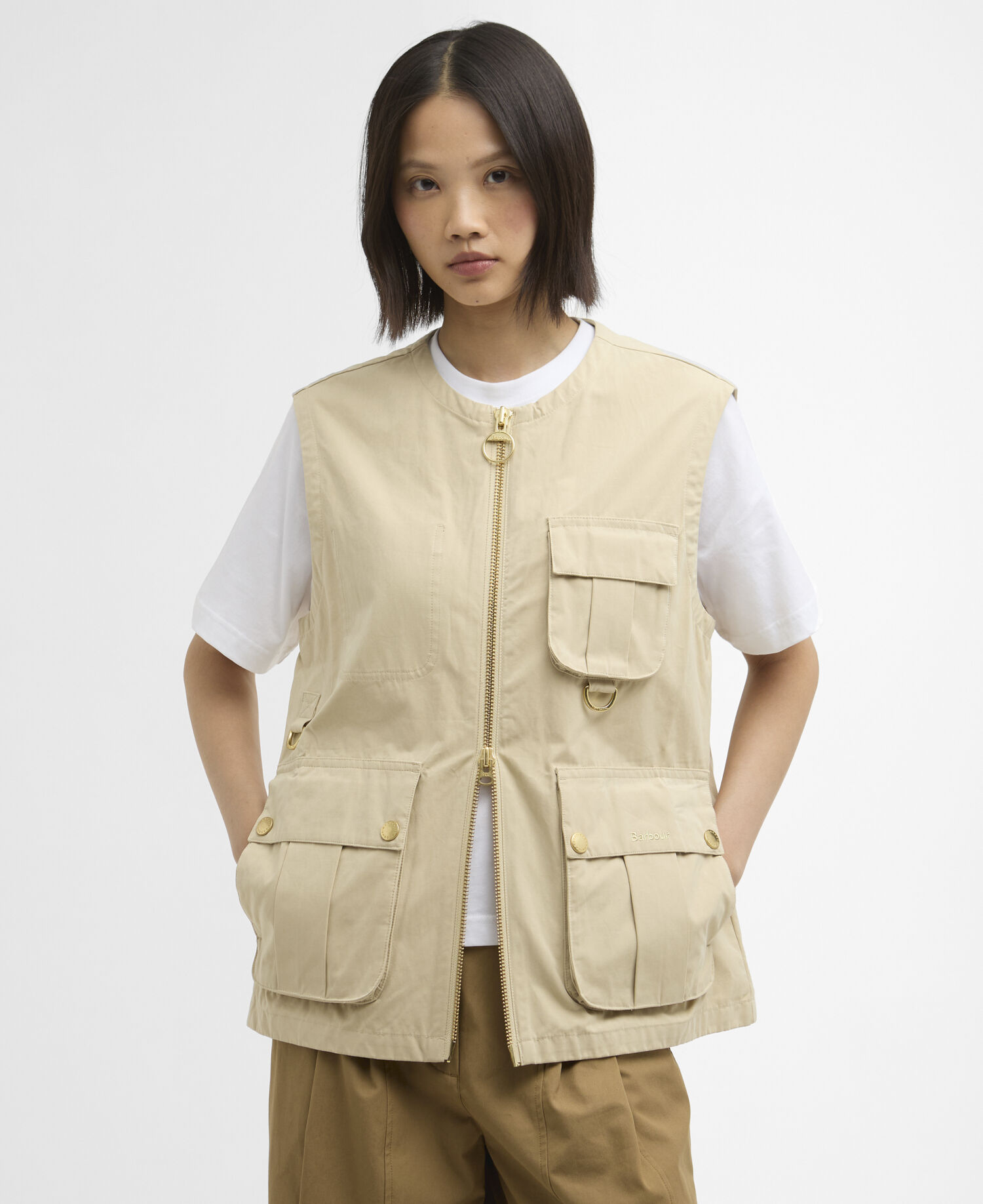 Gwen Gilet Pale Khaki / Dress